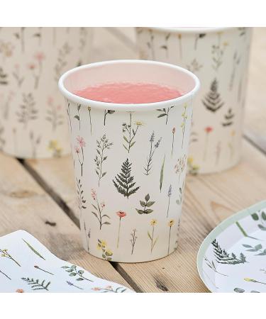 Buy Ginger Ray Floral Printed Team Bride Paper Cups - 8-Pack Hen Party Tableware for International Shipping - Buy Online on GoSupps.com