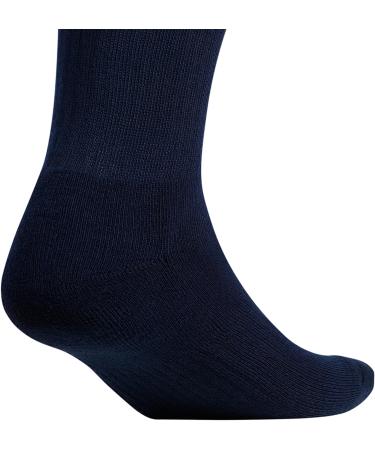 adidas Men's Athletic Cushioned Crew Socks 6-Pack - Large Cool Light Heather/Collegiate Navy/White - Buy Online on GoSupps.com