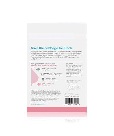 Frida Mom Breast Mask for Engorgement with Cabbage, Jasmine, and Sage - 2 Sheet Masks for Breastfeeding Relief and Weaning - Natural Ingredients, No Artificial Fragrances or Harmful Chemicals - Buy Online on GoSupps.com