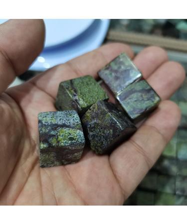 Natural Quartz Crystal 6pcs Natural Dragon Blood Crystal Tumble Stones Polished Cube Home Decoration Collection Gift Home Office Decor - Buy Online on GoSupps.com