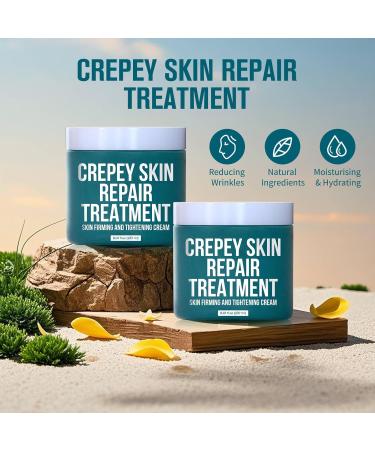 Crepey Skin Repair Treatment-Skin Tightening Cream for Body & Face | Firming Cream for Loose/Sagging Areas | Reduces Fine Lines Smooths Crepey Texture | All Types Deep Hydration Fast-Absorbing (2PCS) - Buy Online on GoSupps.com