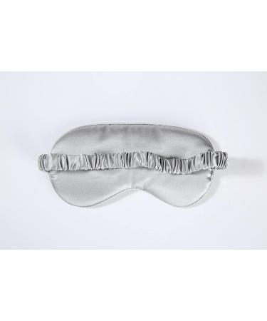 Luxury Mulberry Silk Sleep Mask | Soft Eye Cover for Men & Women | E&CA Silver Gray Blindfold  - Buy Online on GoSupps.com