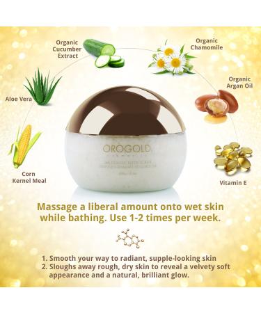 Orogold 24K White Gold Classic Body Scrub Exfoliator - 275g | Luxury Skincare for Radiant Skin - Buy Online on GoSupps.com
