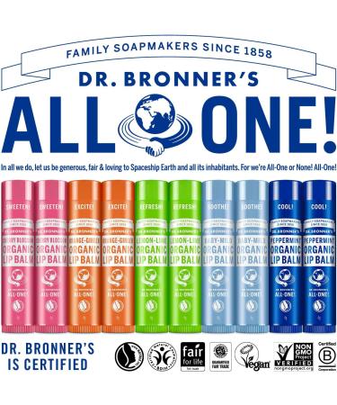 Dr Bronner's Baby Mild Lip Balm Made with Organic Oils and No Synthetic Ingredients Used for Lips Dry Hands Cuticles and Chapped Cheeks Certified Fair Trade 4g Bar Baby Mild 4g - Buy Online on GoSupps.com
