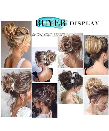 6 PCS Messy Bun Hair Pieces for Women - Dark Blonde & Beach Blonde - Buy Online on GoSupps.com