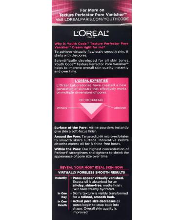 L'Oreal Paris Youth Code Texture Perfector Pore Vanisher Cream - Buy Online on GoSupps.com