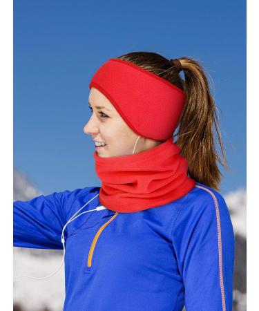Bulk Buy: 6-Piece Fleece Ear Warmers Headband and Neck Gaiter Set in Red, Grey, Black - Buy Online on GoSupps.com