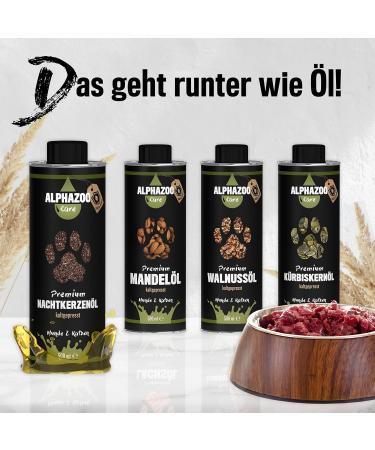 Alphazoo Premium Evening Primrose Oil for Dogs & Cats 250ml | Cold-Pressed Omega-6 & Omega-9 Feed Oil for Shiny Fur - Buy Online on GoSupps.com