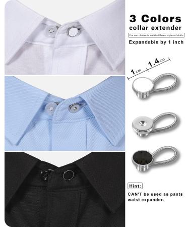 Pants & Shirt Extender Set for Men & Women - 8pc Silicone Waist & Collar Buttons - Buy Online on GoSupps.com