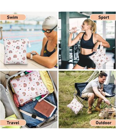 Dioxide Diaper Pocket & Wetbag | Waterproof Reusable Laundry Bag | Baby Wrap Pocket for Travel Swimming & Fitness - 2PC Rainbow Set - Buy Online on GoSupps.com