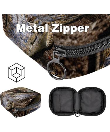 Crocodile Shape Portable Sanitary Napkin Storage Bag with Zipper - Stylish & Practical for Teen Girls & Women - Colorful Design Ideal for Travel & Everyday Use - Buy Online on GoSupps.com
