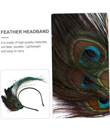 MERRYHAPY Peacock Feather Headband Headdress Cosplay Headdress Feather Headdress Headwear Party Headdress Headband Party Headwear Stage Hair Band Feather Hair Band - Buy Online on GoSupps.com