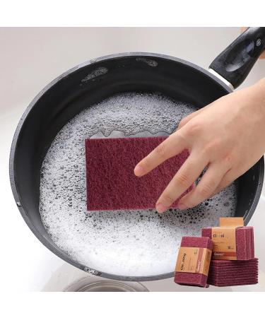 10pc Heavy Duty Scrub Pad Sponge Dishwasher No-Scratch Green Reusable Household Scrub Pad for Kitchen and Dishwasher Cleaning Tools - Buy Online on GoSupps.com