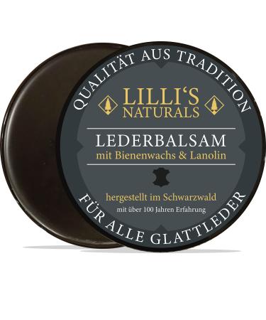 Lilli's leather care balm black for shoes jackets car leather furniture saddle with beeswax and lanolin (wool fat) 200ml leather care black 200ml