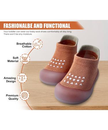 Dookeh Baby Shoes Non Slip Soft Sole Sneakers 9-12 Months (A3 Cherry) - Toddler First Walking Shoes for Boys and Girls - Buy Online on GoSupps.com