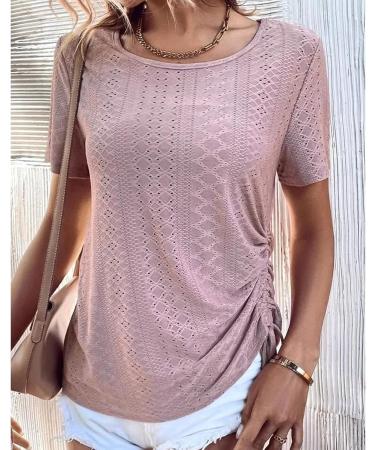 Shop Rosa XXL Summer T-Shirt - Short-Sleeved Monochrome Top for Casual Comfort | International Shipping Available - Buy Online on GoSupps.com