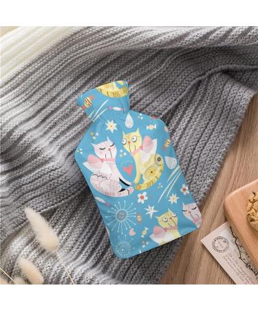 Cute Cat Hot Water Bottle with Plush Cover - Soft Hand Warmer for Adults & Kids - 26.5x15.3cm International Shipping Available - Buy Online on GoSupps.com