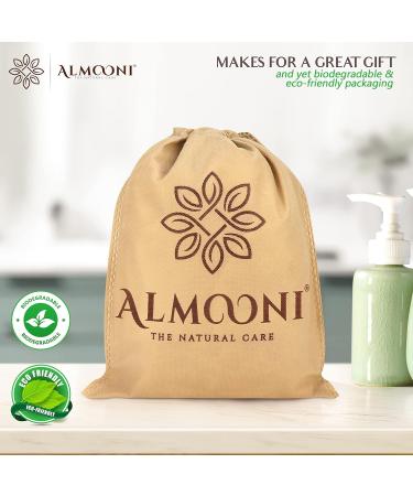 Almooni Premium Egyptian Exfoliating Loofah Pad Body Scrubber - Round Shape - Natural Egyptian Shower Sponge - 2 Pack - Buy Online on GoSupps.com