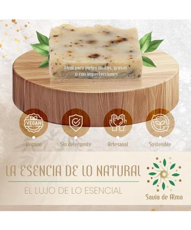  Savia De Alma Pack 2 Handcrafted and Vegan Tea Tree Soap Face Hand and Body Soap | Antibacterial Purifying and Biodegradable | Made in Spain with Natural Ingredients | 100 - Buy Online on GoSupps.com