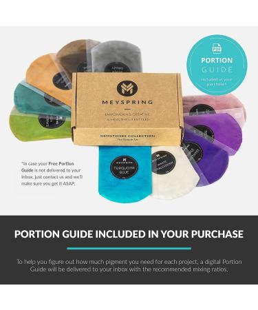MEYSPRING Gemstones Collection Mica Powder for Epoxy Resin - 100g | Pigment Colors for Resin & Geode Art - Cosmetic Grade Mica Powder Set - Buy Online on GoSupps.com