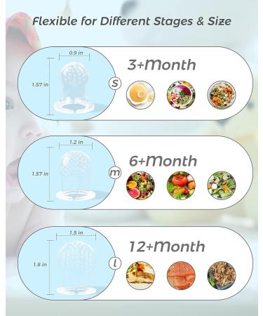Baby Fruit Feeder Teething Pacifier (4 Pack) - BPA-Free Silicone Pouches for Safe Infant Feeding and Teething Relief - Buy Online on GoSupps.com