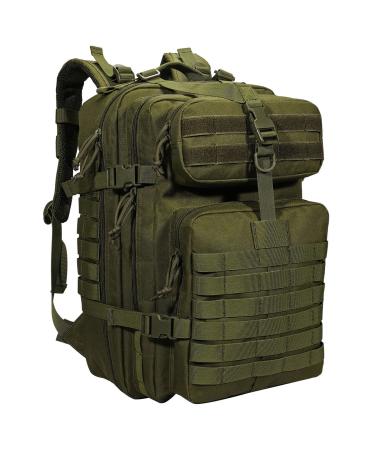 vAv YAKEDA 45L Military Tactical Backpack for Men Army Survival Backpacks Large 3 Day Assault Pack Bug out Bag Green