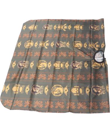 Hairdressing Cape Tool Set Transparent Water Sprayer Haircut Cape Set Nylon Neck Feather Duster Brush Complete Tool (Golden Print) - Buy Online on GoSupps.com