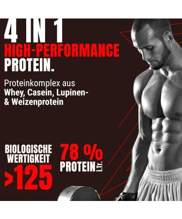 Powerstar Super Hi Pro 128 Protein Powder | 1200g Multi-Component Chocolate Shake | 78% Protein for Muscle Building | High Biological Value | International Shipping Available - Buy Online on GoSupps.com