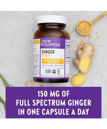 New Chapter Ginger Force - 60 Vegetarian Capsules for Digestive Health - Buy Online on GoSupps.com