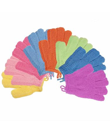 8 Pairs Exfoliating Bath Gloves for Shower, Spa, Massage - Scrub Mitts for Body, Face, Hand, and Foot - Exfoliation Accessories for Men and Women - Buy Online on GoSupps.com