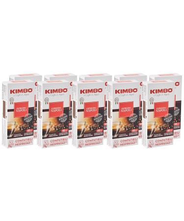 Kimbo Napoli Coffee Capsules - Compatible with Nespresso - 100 Capsules (10 Packs of 10) - Premium Italian Coffee for a Perfect Brew - Buy Online on GoSupps.com
