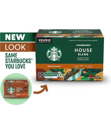 Starbucks House Blend Medium Roast Coffee Single Serve Keurig K-cup Pods 6 Boxes 60 Capsules House Blend 10 count (Pack of 6) - Buy Online on GoSupps.com