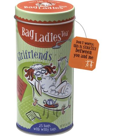 Bag Ladies Tea Girlfriends Tea Tin, 25 teabags of English Breakfast tea