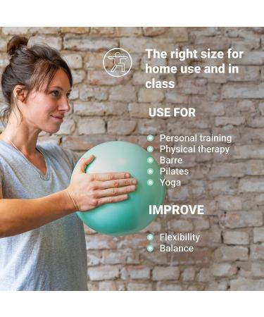 Live Infinitely 9 Barre Pilates Ball - Anti Burst Mini Ball for Yoga & Exercise - Includes Hand Pump & eBook - Mint Color - Buy Online on GoSupps.com