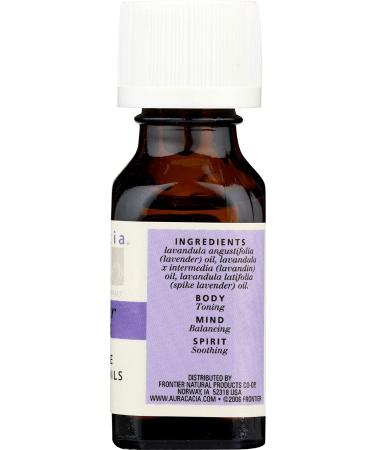 Aura Cacia Lavender Essential Oil 0.5 fl oz - 100% Pure Natural Aromatherapy - Buy Online on GoSupps.com
