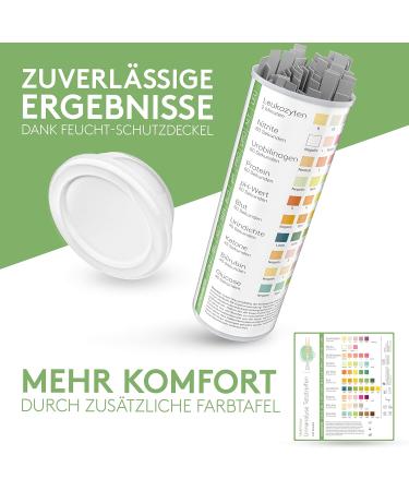 Buy 100x Medivinius Urine Analysis Test Strips - 10 Parameters for Accurate Urine Testing | Leukocytes Nitrite Protein & More - Buy Online on GoSupps.com