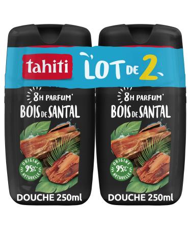 TAHITI TAHITI - Gel Douche Parfum 8h Bois de Santal - 250 ml x2