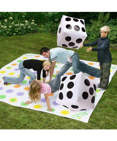 20 Jumbo Inflatable Dice 2 PCS - 20 Inch White and Black Giant Dice for Indoor/Outdoor Broad Game - Ludo/Pool Party - Novelty Place - Buy Online on GoSupps.com