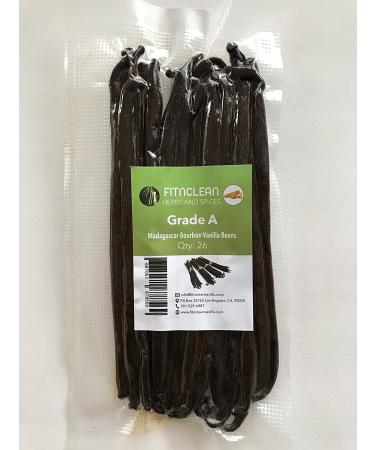 26 Madagascar Grade A Vanilla Beans 2021-2022 Harvest by FITNCLEAN VANILLA - for Extract, Cooking, Brewing, Baking - Bulk Bourbon Fresh Natural Raw NON-GMO Pods 26 Count - Buy Online on GoSupps.com