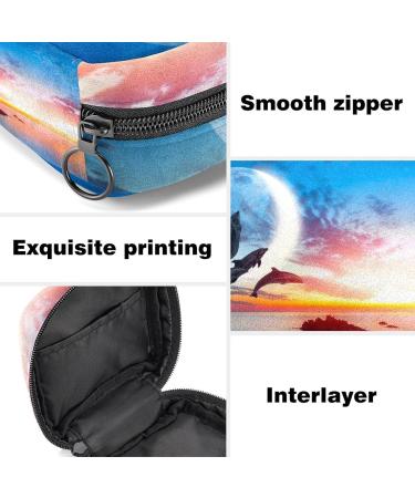 Lovely Dolphin Napkin Storage Bag - Stylish Holder for Women & Teens | Menstrual Cup & Nursing Pad Organizer - Buy Online on GoSupps.com