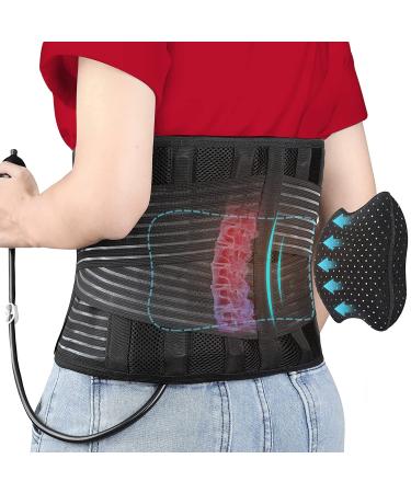 DARLIS Back Brace with Inflatable Pad - Extra Support More Effectively Relieve Herniated Disc, Sciatica, Lower Back Pain - Lumbar Back Support Belt for Men Women Sedentary Pain Relief L/XL 39.5"- 49" L/XL(39.5"- 49")