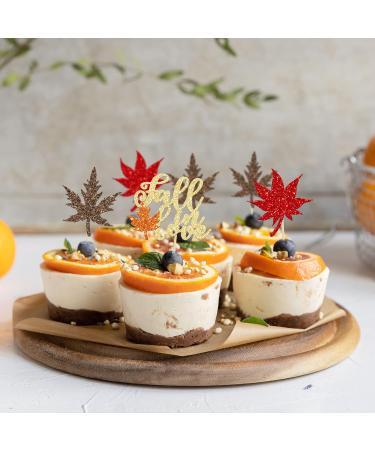 Gyufise 24Pcs Fall in Love Cupcake Toppers with Maple Fall Wedding Cupcake Topper Thangiving Birde Shower Cupcake Topper Wedding Toppers for Cake Fall in Love Decorations - Buy Online on GoSupps.com