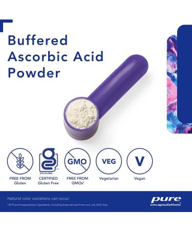 Pure Encapsulations - Buffered Ascorbic Acid - Hypoallergenic Vitamin C Supplement for Sensitive Individuals - 227 Grams Powder - Buy Online on GoSupps.com