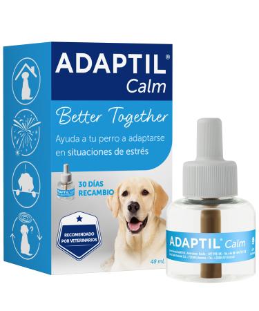 Adaptil Calm - Anti-Stress for Dogs - Home Alone Fear Loud Noises Adoption - 48ml Refill