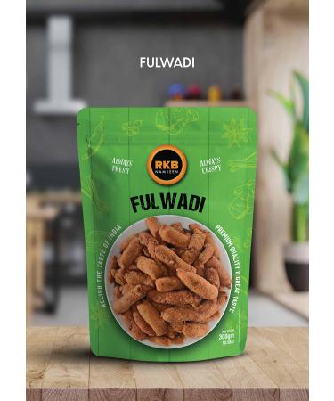 PoundVeg Indian Snacks Selection RKB Khatu Mithu Chavanu Fulwadi and Bombay Bhel Sing Bhujiya x 4x 300g Zip Locked Bags