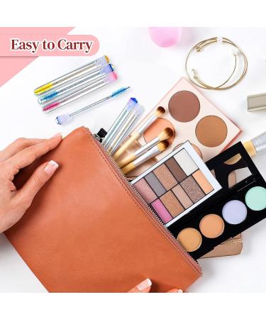 60 Pc Disposable Mascara Wand Set - 30 Diamond Empty Tubes & 30 Crystal Eyelash Brushes for Lash Extension - Makeup Tool Kit - Buy Online on GoSupps.com