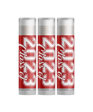 Class of 2023 Graduation Lip Balm - Red - Set of Three