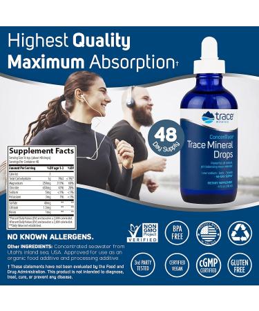 Trace Minerals Research ConcenTrace Drops | 4 fl oz - Essential Mineral Supplement - Buy Online on GoSupps.com
