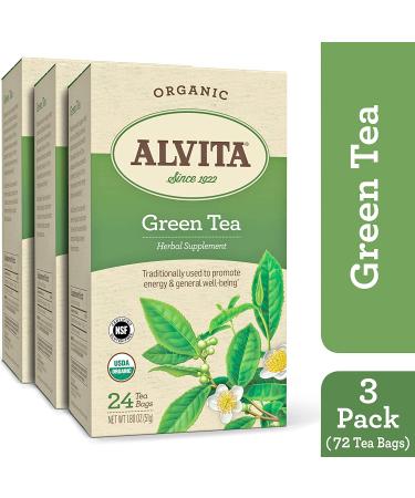 Alvita Organic Green Tea - 24 Bags x 3 Pack | Premium Quality & Healthy Brew - Buy Online on GoSupps.com