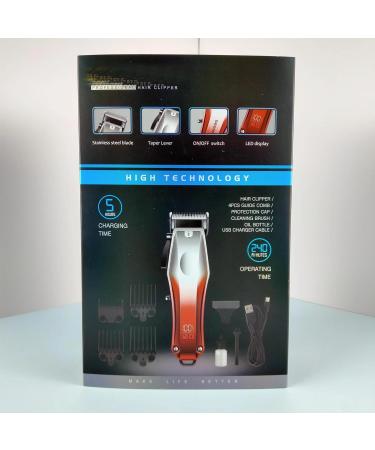 Buy GM-6718 Professional Cordless Hair Clipper - Heavy Duty Trimmer for Hair Beard & More - Long Battery Life | White & Black - Buy Online on GoSupps.com